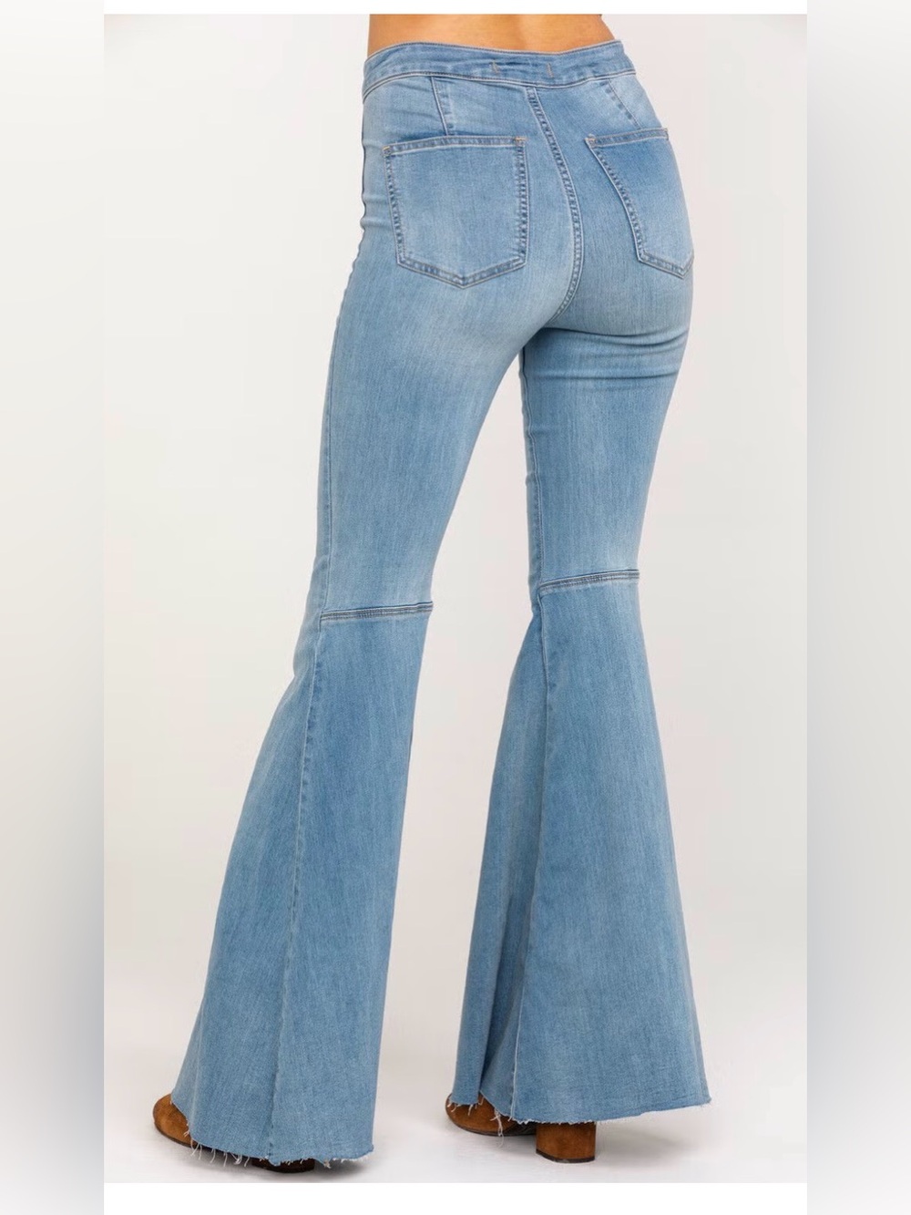 Free People | Just Float On Flare Jeans Light Wash Wide Leg High Rise Denim 25 R